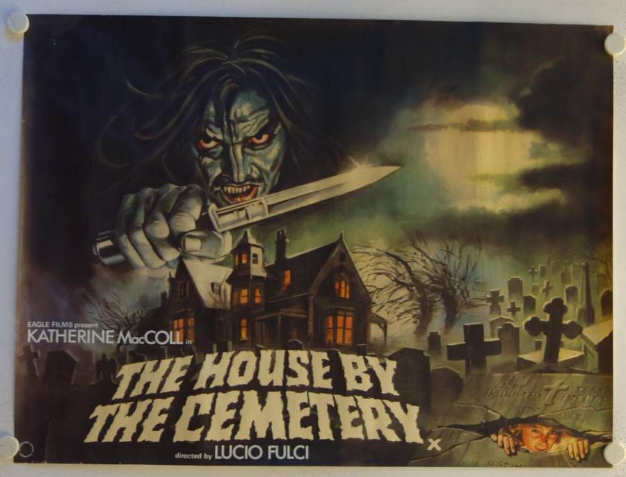 The House by the Cemetery original release british quad movie poster